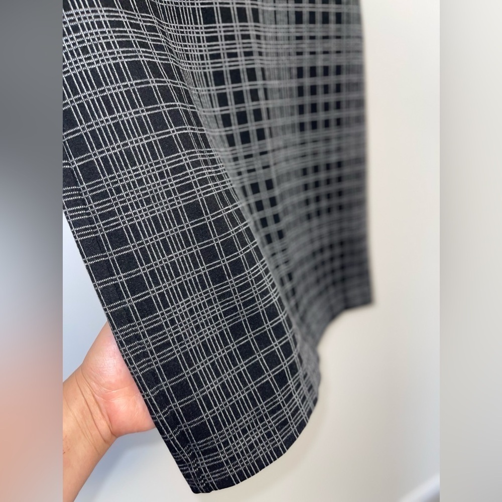 Theory Rijik Black Plaid white stripe Dress 4 academia old money quiet luxury - Picture 5 of 7